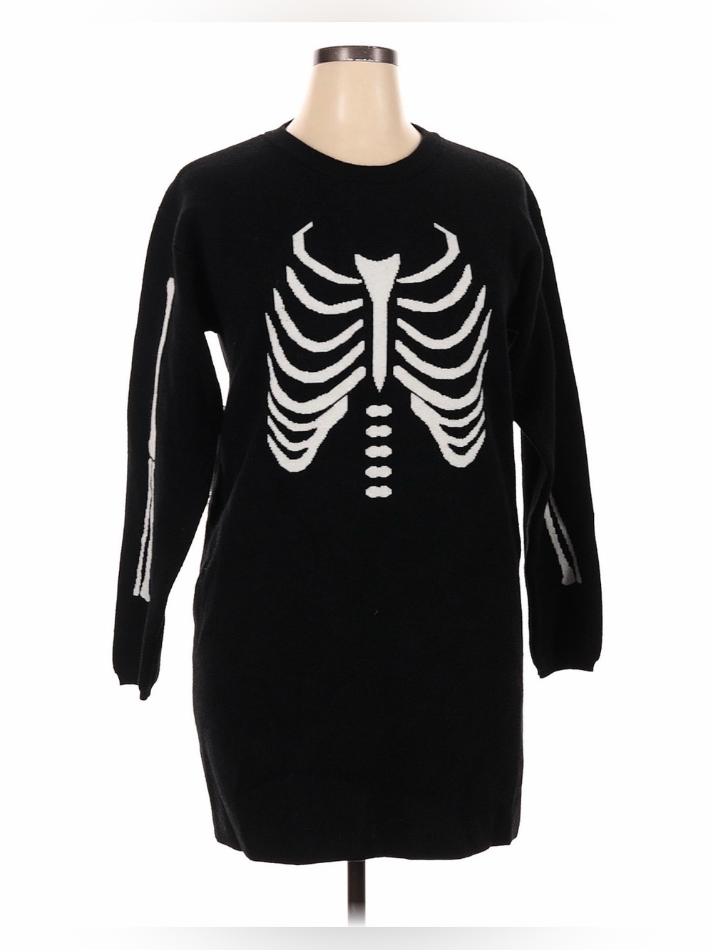 ModCloth Skeleton Knit Sweater Dress XL - Picture 4 of 5
